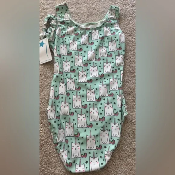 Destira AXS Gymnastics Leotard with unicorn cats. NWT - Picture 5 of 5